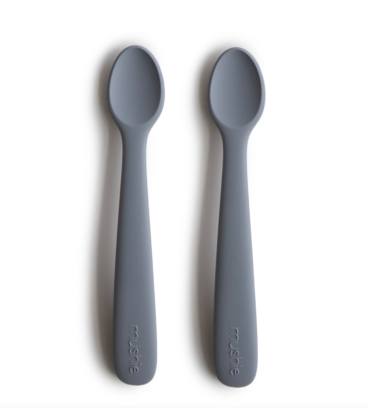 Mushie Silicone Feeding Spoons (Dried Thyme/Natural) 2-Pack