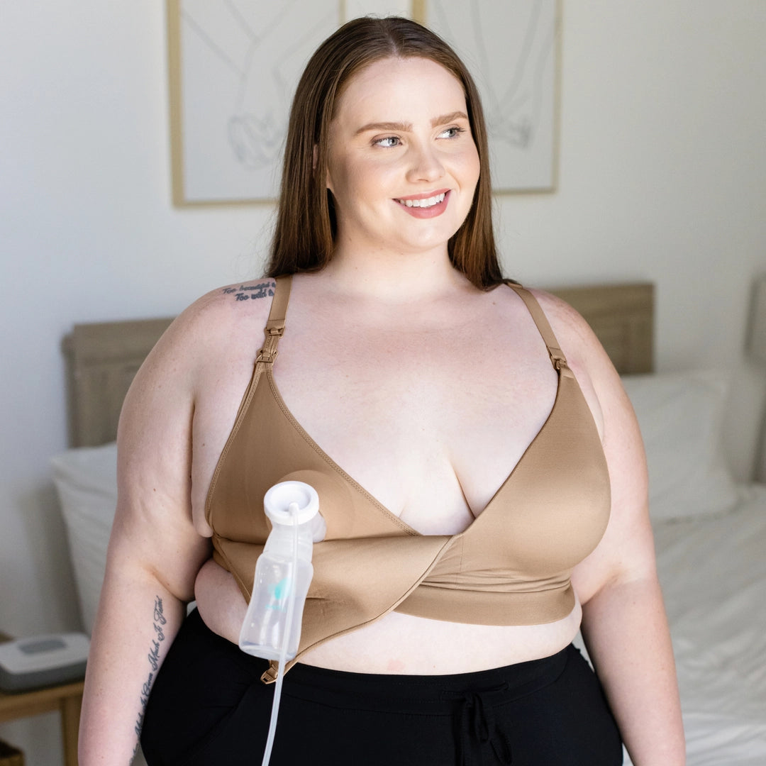  Kindred Bravely Minimalist Hands Free Busty Pumping Bra  Patented All-in-One Pumping & Nursing Bra For F, G, H, I Cups