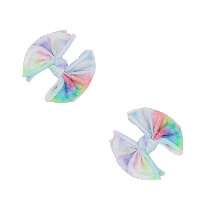 Tie Dye Bow Clips Baby