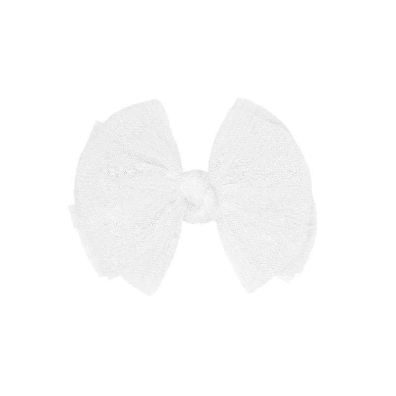 Tulle Fab Clip - Pleated White