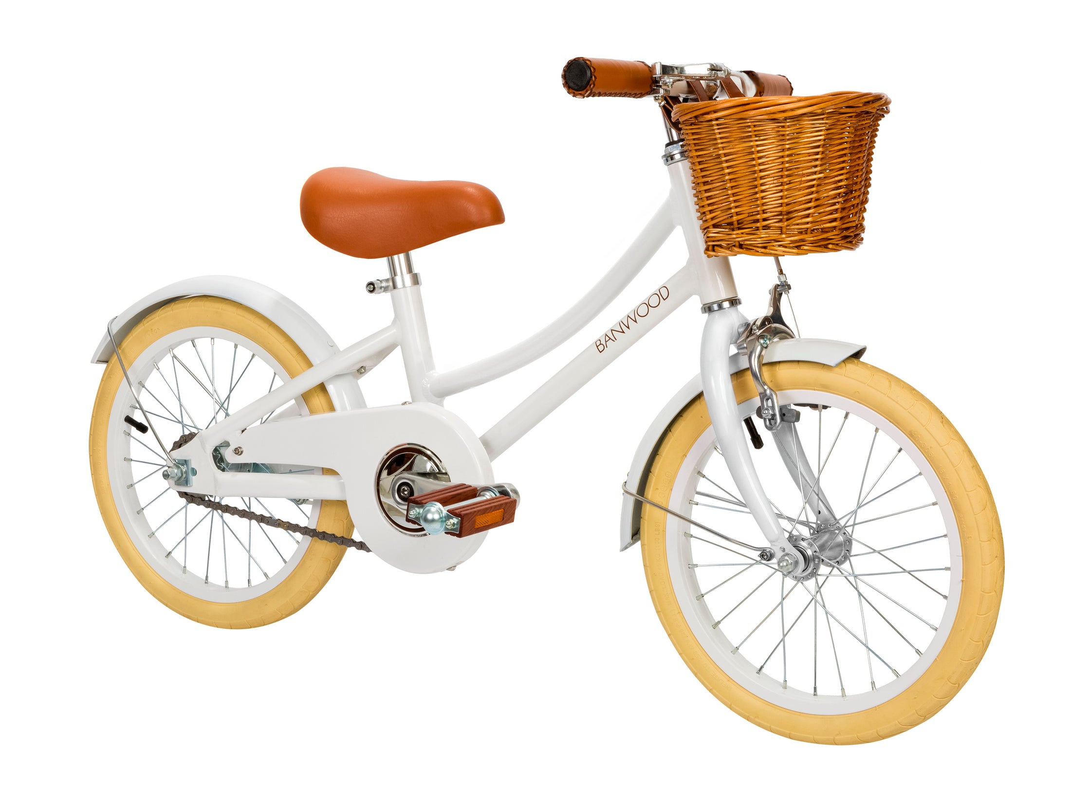 white kids bike