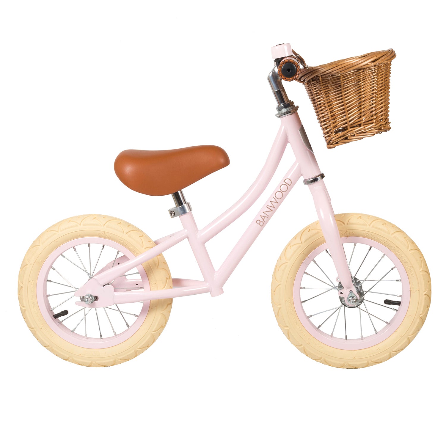 pink vintage kids balance bike