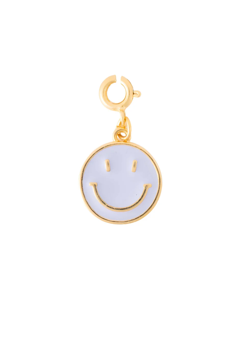 Purple Smiley Face Charm for Bracelet or Necklace