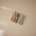 Load image into Gallery viewer, Silicone Toddler Starter Spoons 2-Pack - Natural + Shifting Sand
