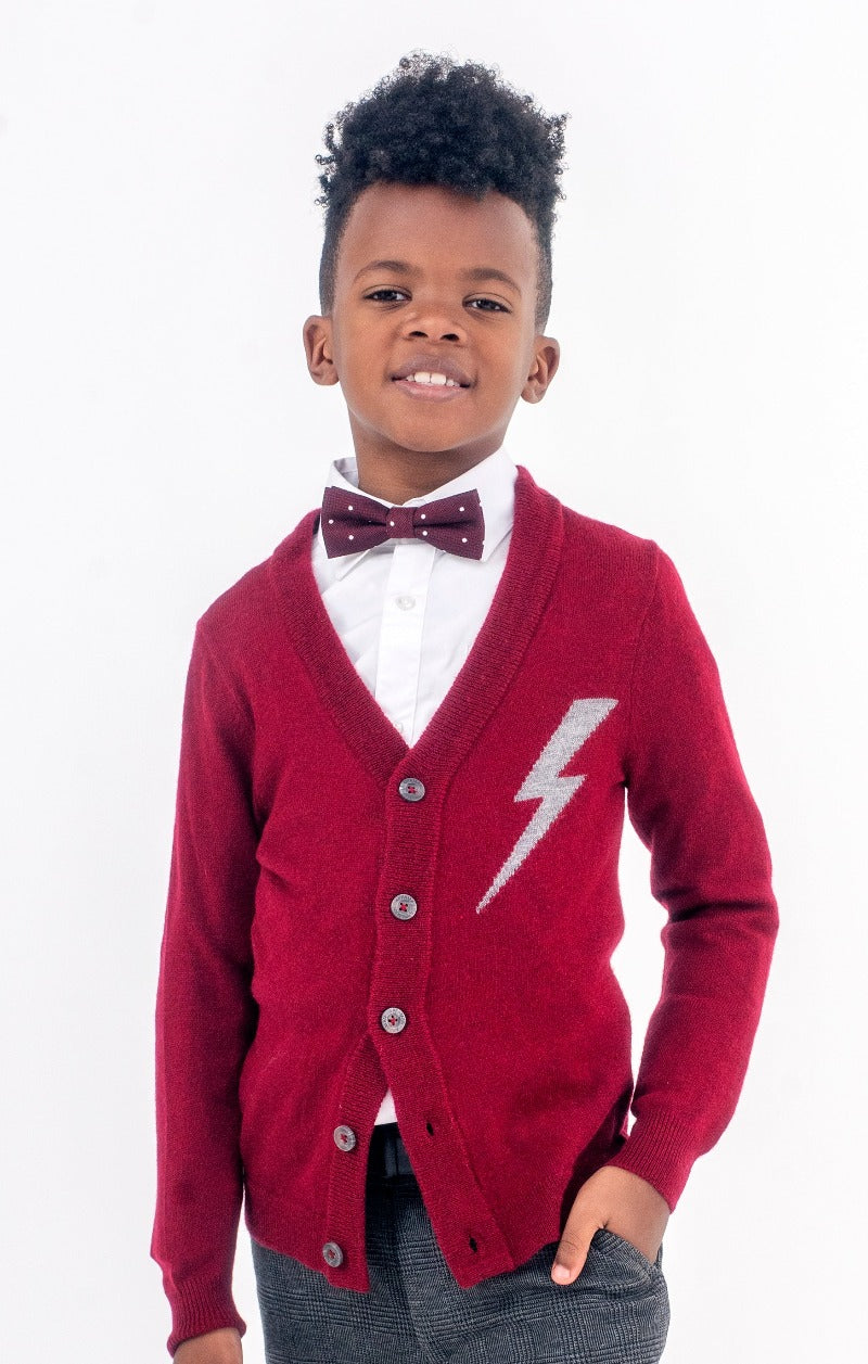 Boys Lightning Bolt Cardigan