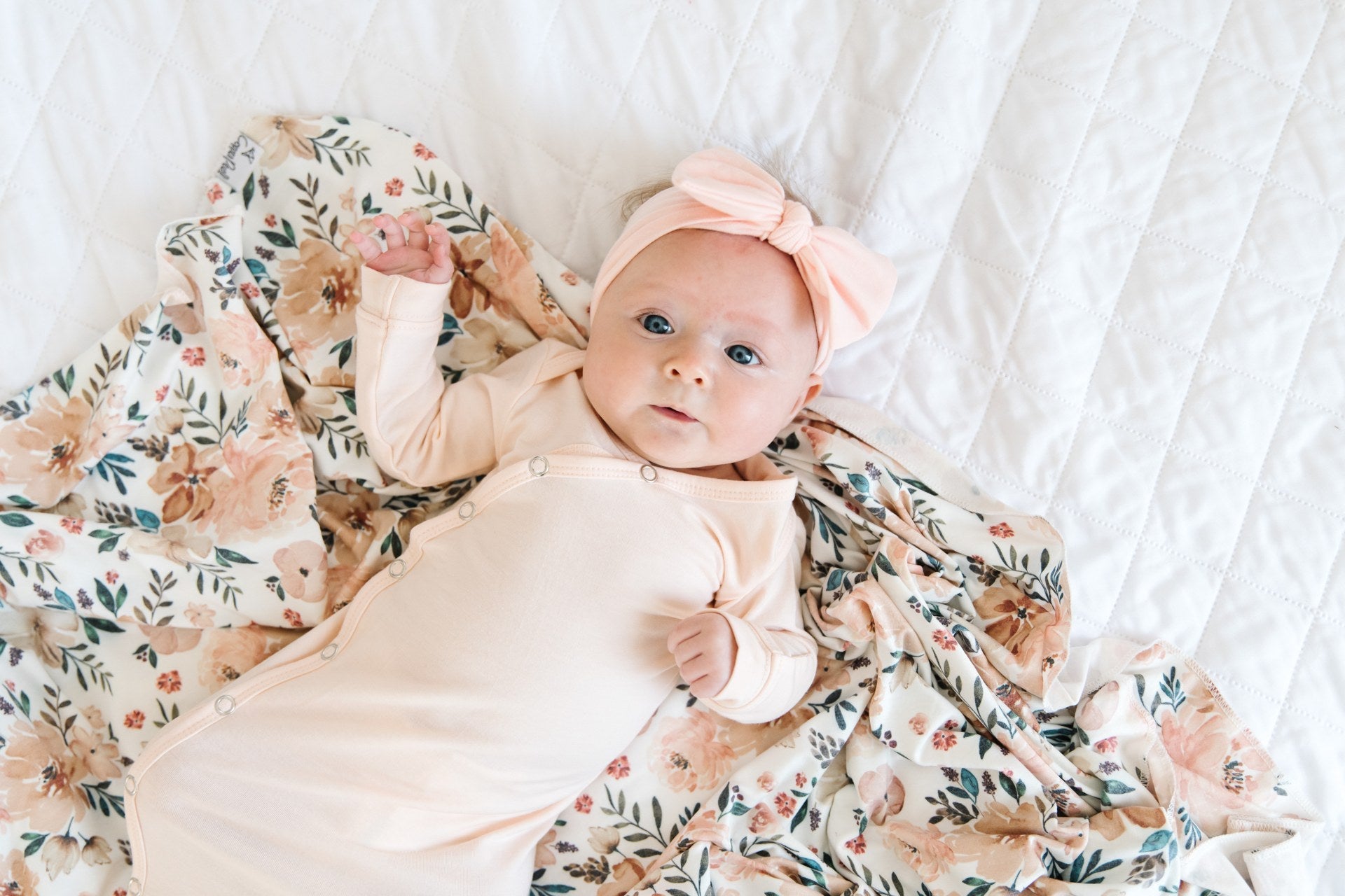 Newborn Knotted Gown - Blush