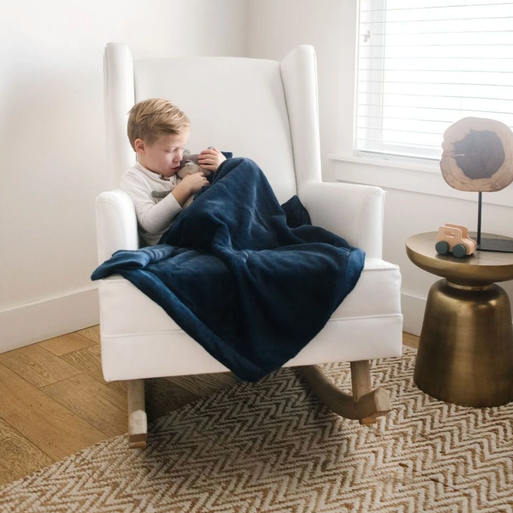 Navy Lush Blanket - Receiving