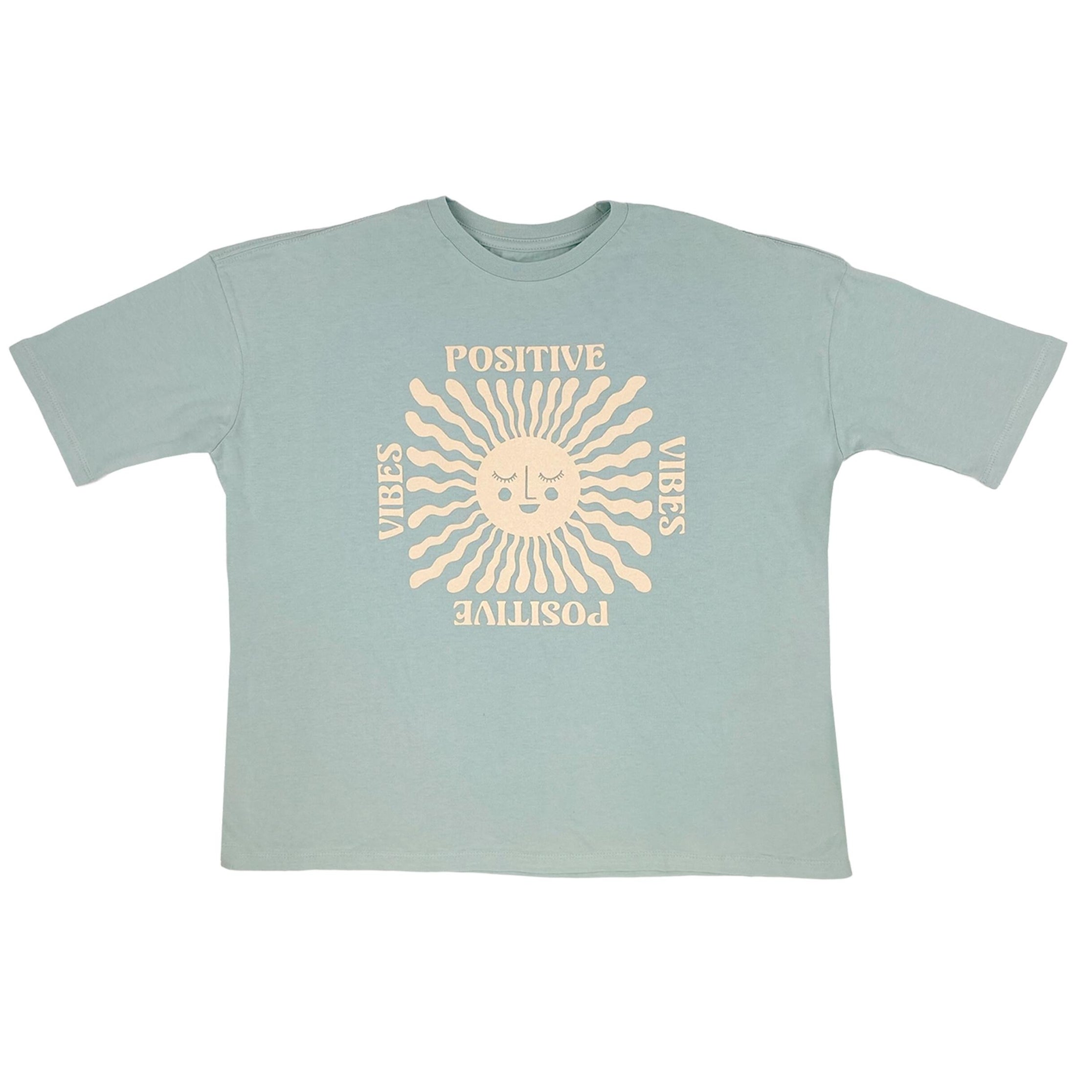 Positive Vibes Super Tee - Sea Glass