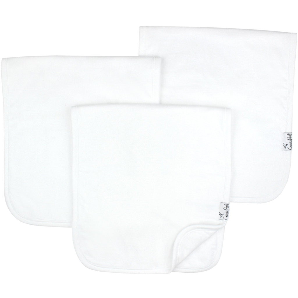Burp Cloth Set (3 Pack) - White