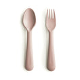 Load image into Gallery viewer, Dinnerware Fork and Spoon Set - Blush Baby Essentials Mushie 
