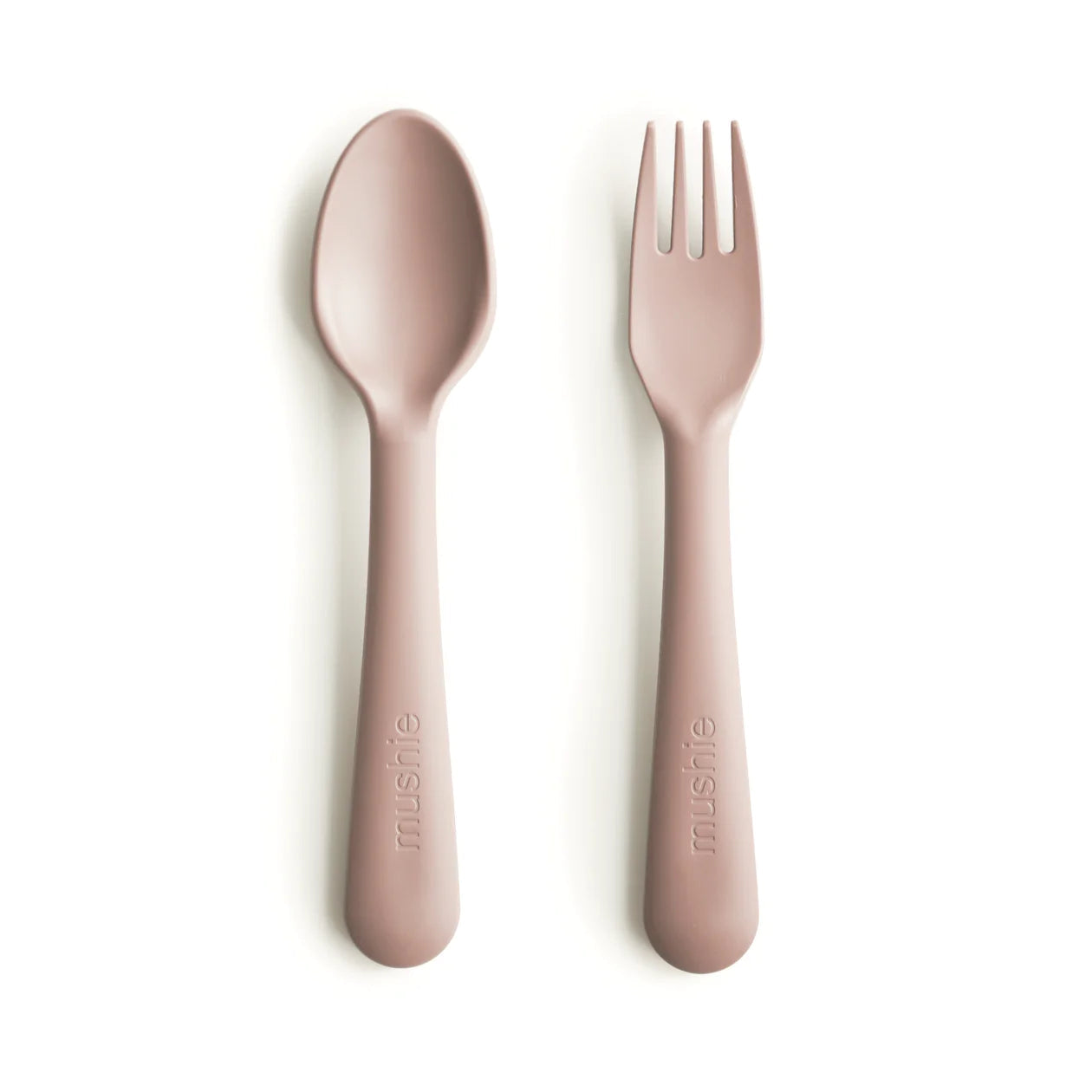 Dinnerware Fork and Spoon Set - Blush Baby Essentials Mushie 