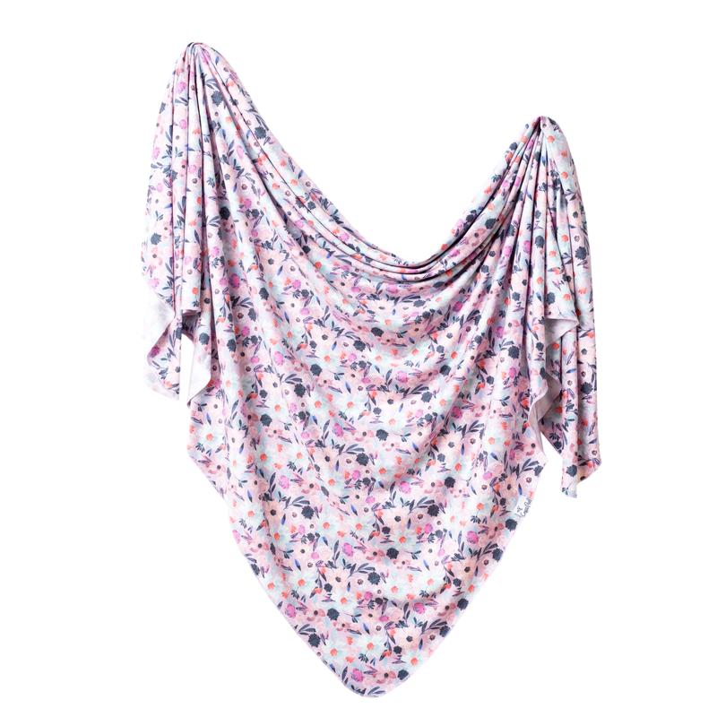 Knit Swaddle Blanket - Morgan Blankets Copper Pearl 
